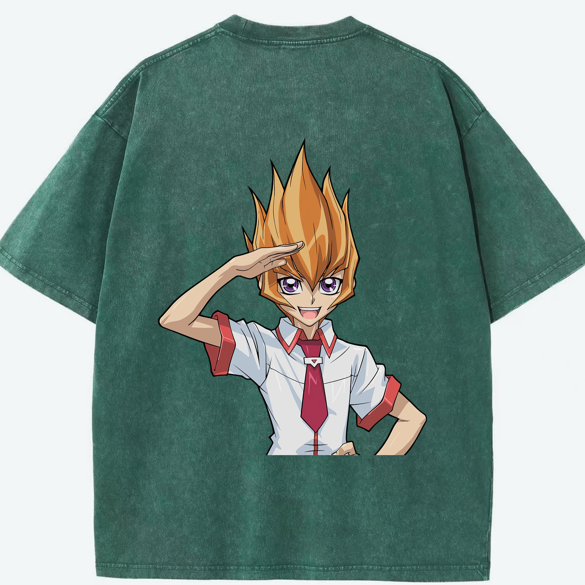 （画像用） 遊☆戯☆王 Yu-Gi-Oh! 綿100% ヴィンテージ風 半袖Tシャツ（背面プリント）